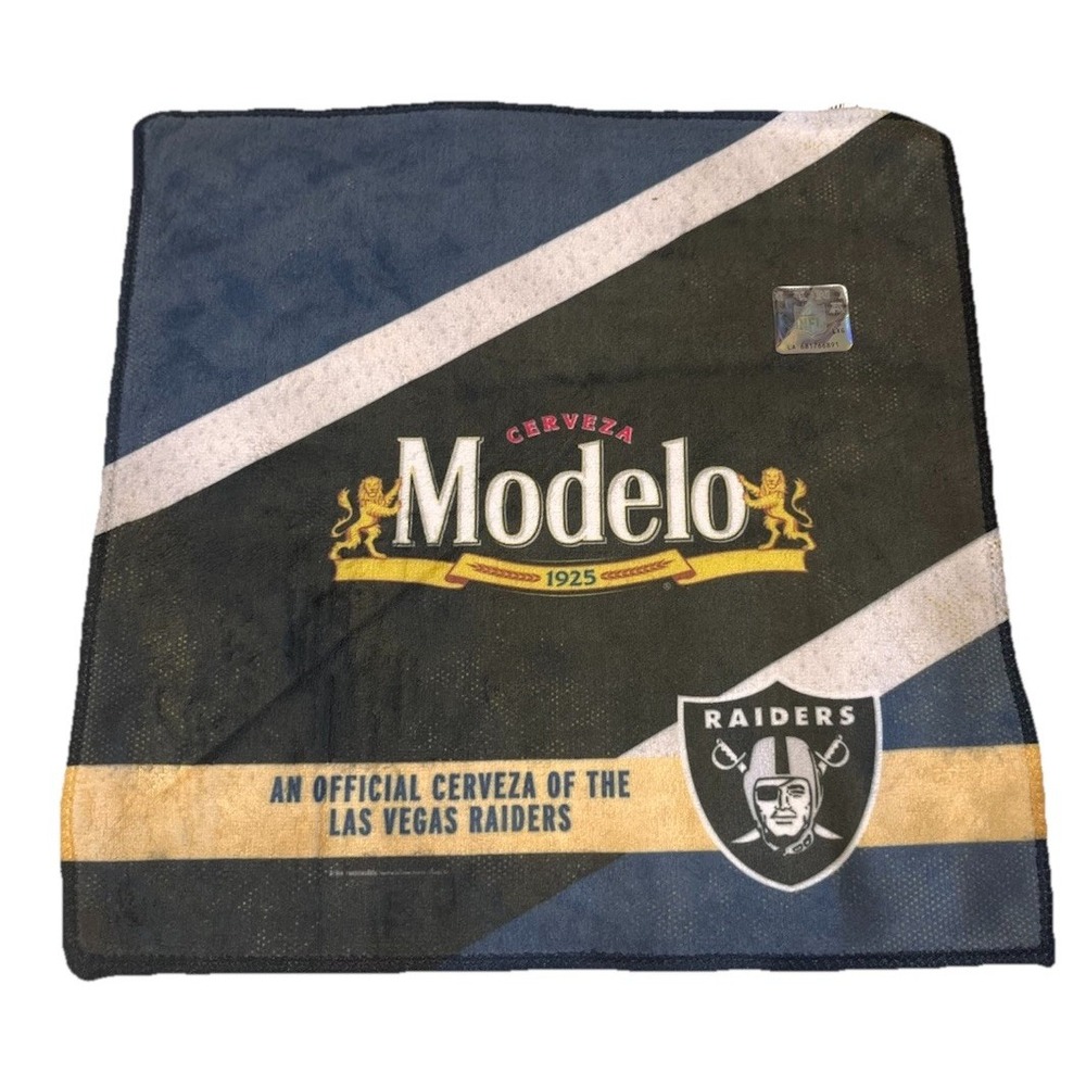 Modelo x Las Vegas Raiders‎ NFL Bar Towel – Official Beer Promo Barware New